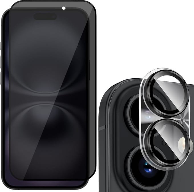 Screenprotector & Camera Protector geschikt voor iPhone 16 Plus - Volledig Dekkend Gehard Glazen Tempered Glass Krasbestendig