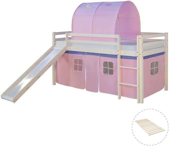 Homestyle4u Hoogslaper - 90x200 cm - Wit Roze