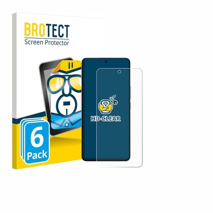 BROTECT - Screenprotector voor Oppo K13 Turbo Pro - Folie Beschermfolie transparant 6 Stuks