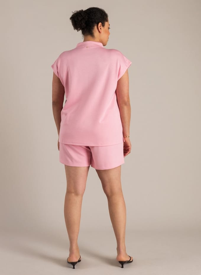 YEST CURVE Nisa Tops - Bright Pink - maat X-0(44)