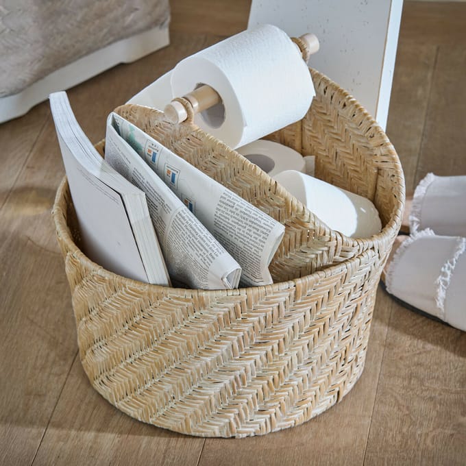 LOBERON Toiletrolhouder Suarce bruin/wit