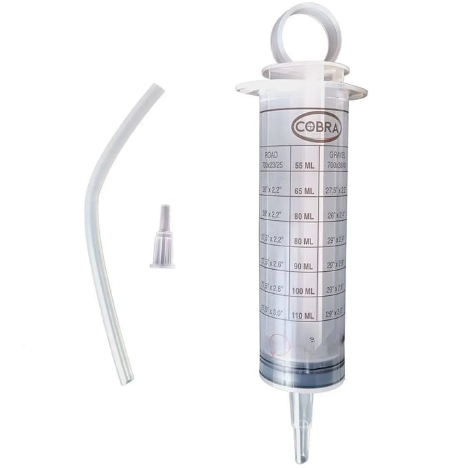 Seringue voor tubeless binnenband met ventielaansluiting Cobra