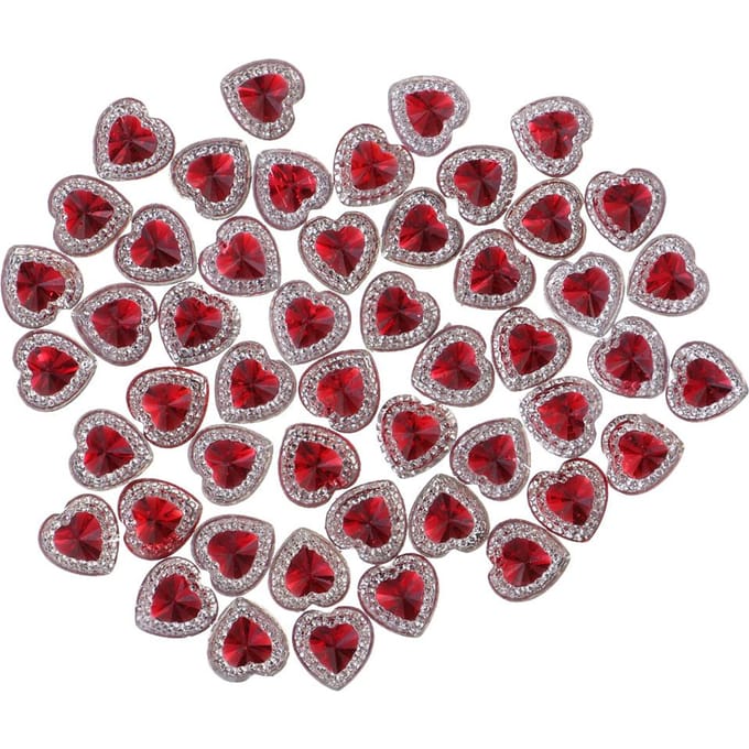 50 stuks 12 mm hart hars strass platte achterkant knopen dubbele boor rood as described