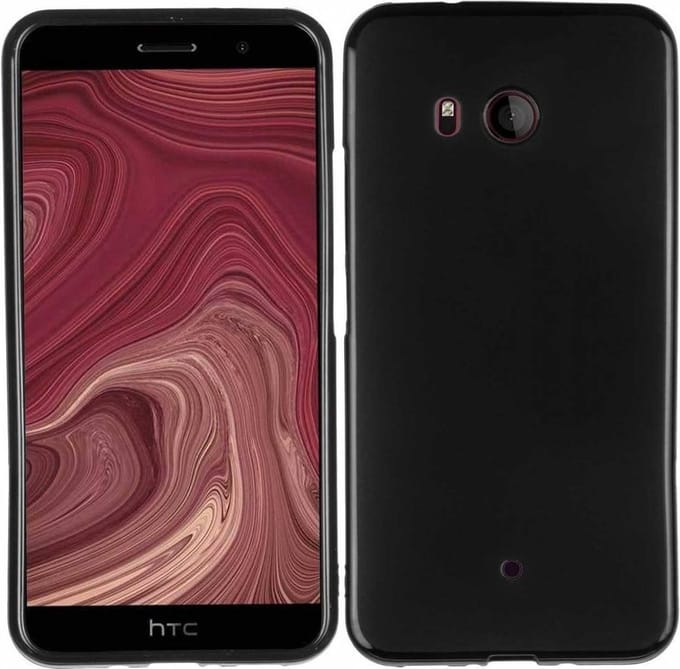 Zwart tpu siliconen case backcover hoesje voor HTC U11