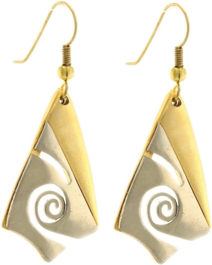 Behave Oorbellen hangers goud- en zilver kleur 5 cm