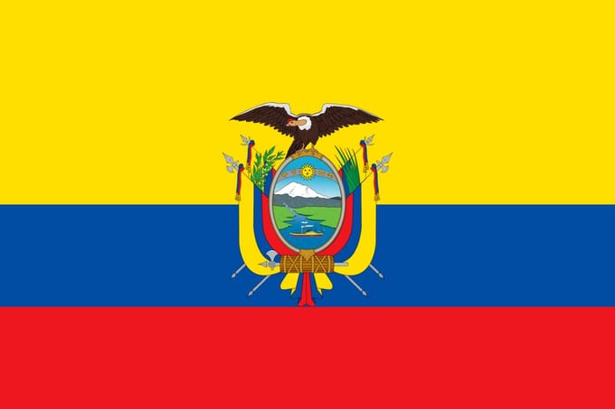 Vlag Ecuador 300x450cm