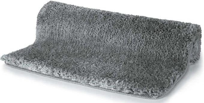Comfortabele antislip badmat van microvezel - 80x150 cm - geschikt voor vloerverwarming - grijs