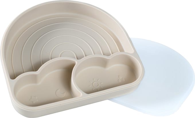 Sproudsy Kinderbord Clouds – Zuignap – Kinderservies – Baby - Sand