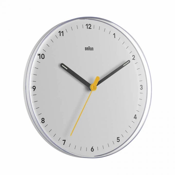 Braun BC26W - Wandklok - Analoog - Rond - Kwarts veegbeweging - Wit