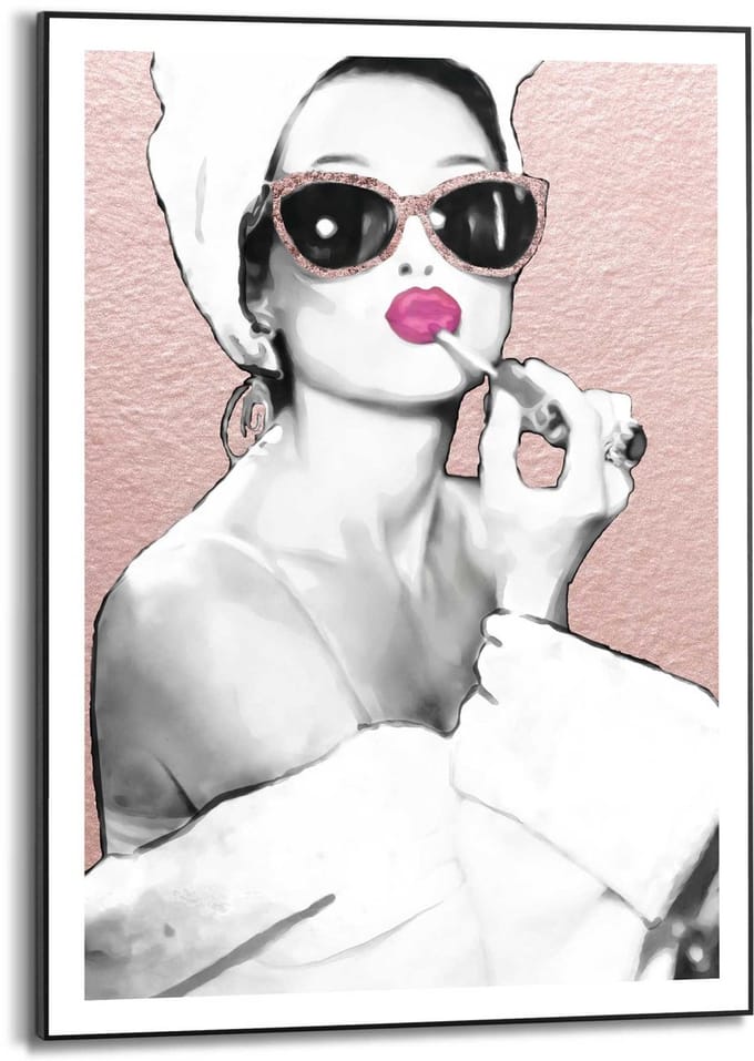 Schilderij Lipstick Beauty - 70 x 50 - Hout - REINDERS