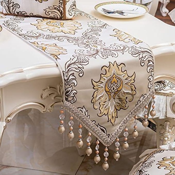 mediterrane tafelloper, beige plafondbal A,33 * 220