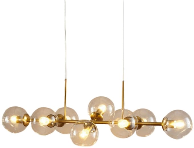 Kosilum - Carlotta - Hanglamp - Goud/Messing - Metaal en glas