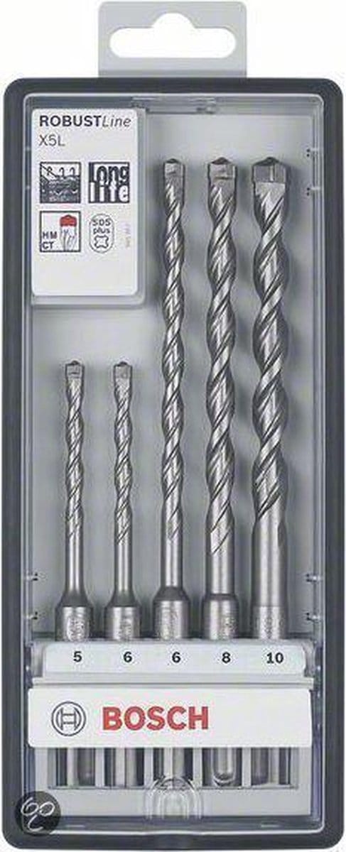 Bosch - 5-delige Robust Line hamerborenset X5L 8 mm