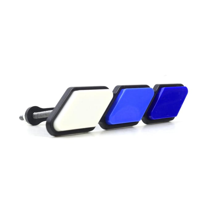 Grille Badge Embleem Decoratie Label Vervanging voor Blue gradient