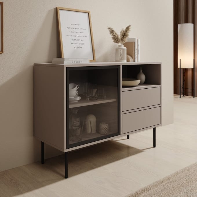Meubella - Dimora - Dressoir - Beige - 100x40x80 cm