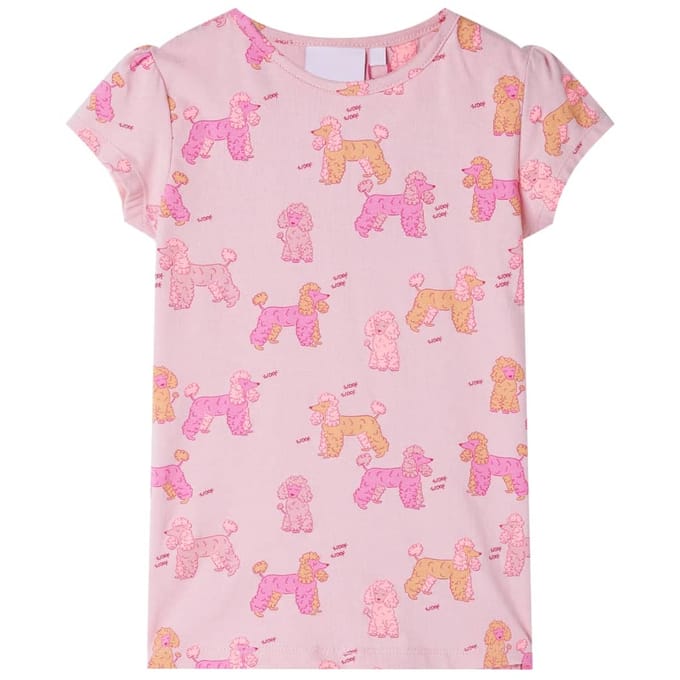 vidaXL Kinderpyjama met korte mouwen 92 lichtroze