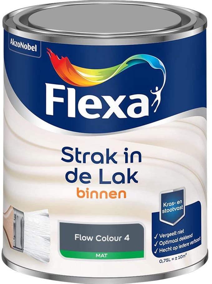 Flexa - Strak In De Lak Binnenlak Mat - Flow Colour 4 - Mengverf - 750 Ml