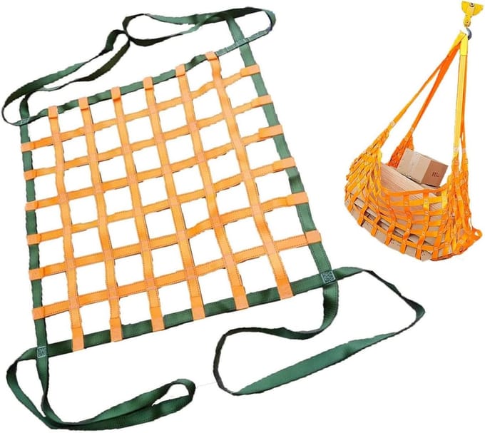 Hijshangnet - Ladingnet - Zwaar hijswerk - Hoge sterkte polyester - 2x2 meter 3.5 ton - OneColor