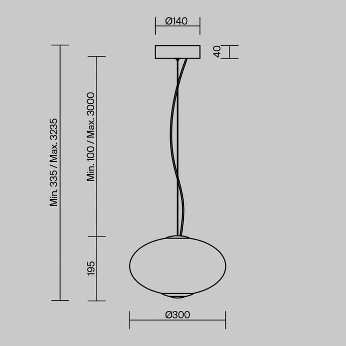 Maytoni glazen hanglamp Bruma, chroom/wit, hoogte 19,5 cm