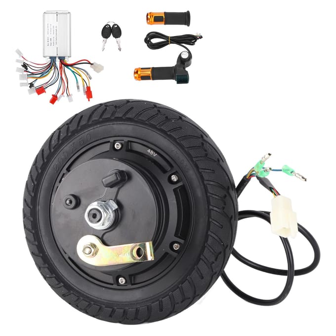48V 350W Wiel Borstelloze Naafmotor Accessoire voor 8in Elektrische Scooter Ombouwset gray