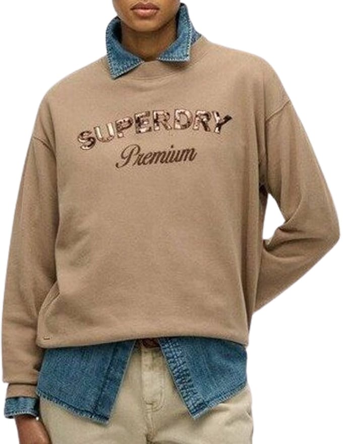 Superdry Premium Design Loose Crew Sweater Dames - Maat 12