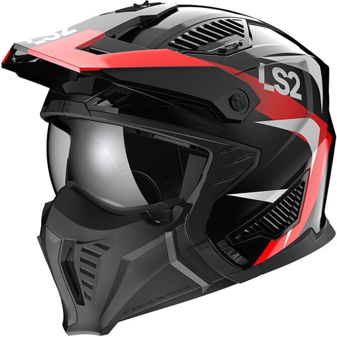 LS2 OF606 Drifter Triality Red 06 - Maat S - Helm