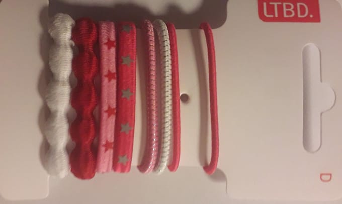 LTBD Haarelastiek roze mix 8 stuks