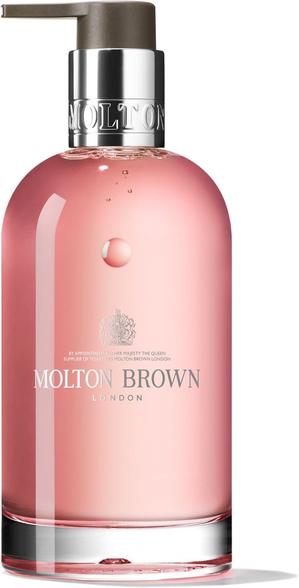 Molton Brown Delicious Rhubarb & Rose Glass Bottle Zeep 200 ml