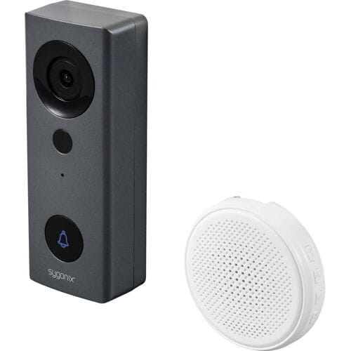 Sygonix Video-deurintercom via WiFi WiFi, Radiografisch Grijs, Wit