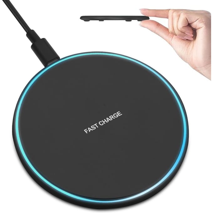 Chargeur Sans Fil Rapide 60W Support Pour iPhone Pro Max X Samsung Xiaomi Écouteurs noir