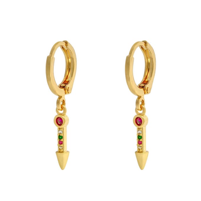 Oorbellen Arrow — Multicolor- Moederdag cadeautje - cadeau voor haar - mama