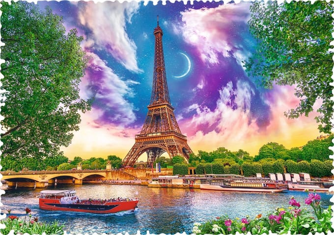 Trefl puzzel Sky over Paris 600 stukjes - Crazy Shapes.