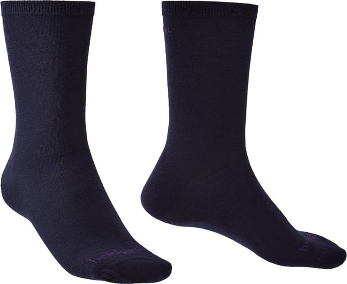 Bridgedale Unisex Wandelsokken Liner 2-pack Navy 36-39