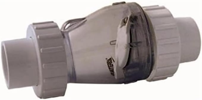 Transparant terugslagklep met 3/3 koppeling 50 mm