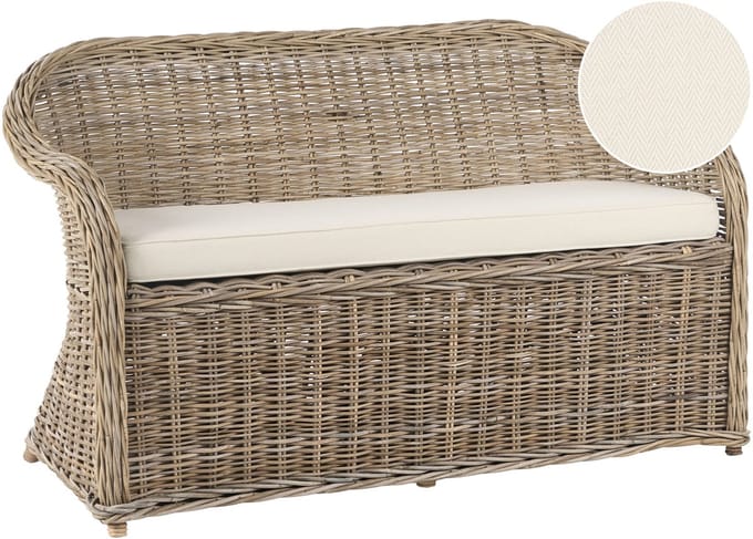 SUSUA - Tuinbank - Gebroken wit - Rotan
