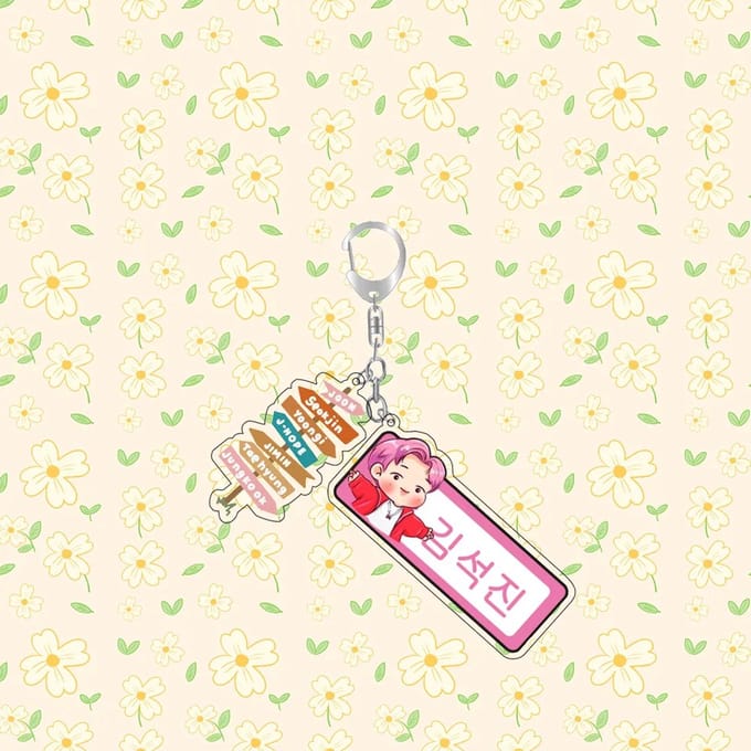 KPOP BTS Bangtan Boys Plastic Keyring Acrylic Keychain variant 5 [Sleutelhanger]