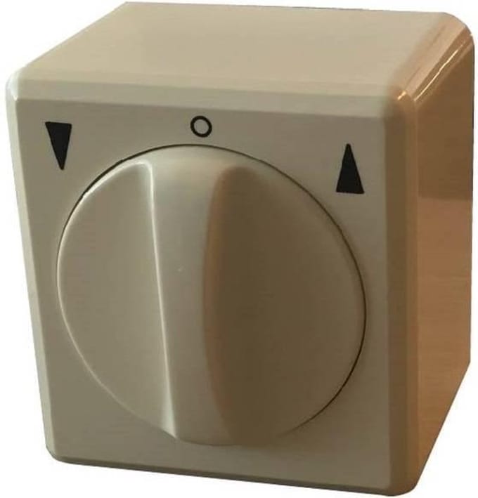 Geba Opbouw draaischakelaar - dubbelpolig - creme/wit