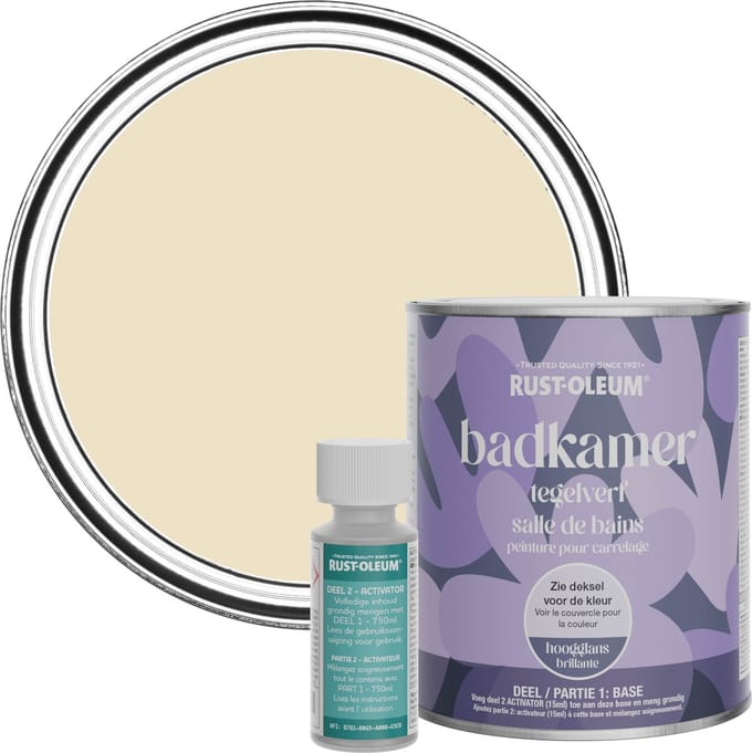 Rust-Oleum Crème Badkamer Tegelverf Hoogglans - Featherstone 750ml
