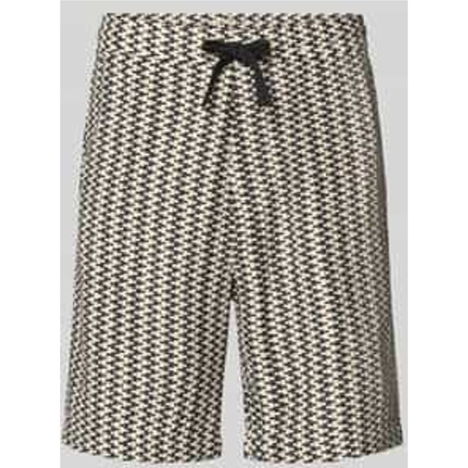 relaxed fit stoffen shorts van katoenmix