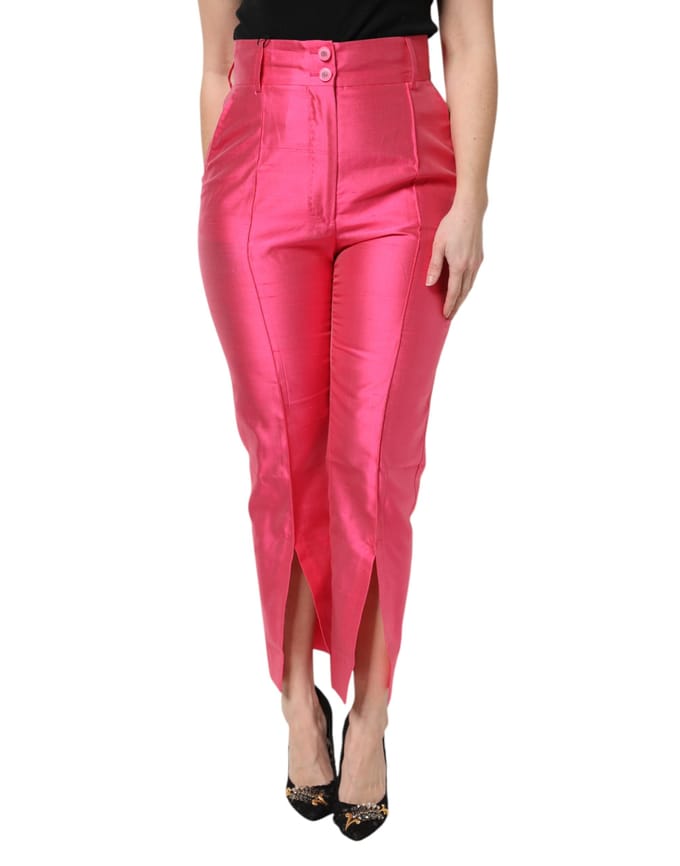 Hoge taille broek met zijsplitten