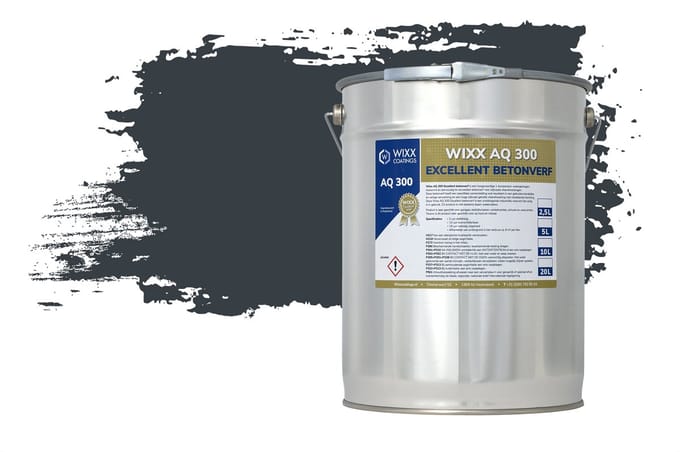Wixx AQ 300 Excellent Betonverf - 20L - RAL 7016 | Antracietgrijs