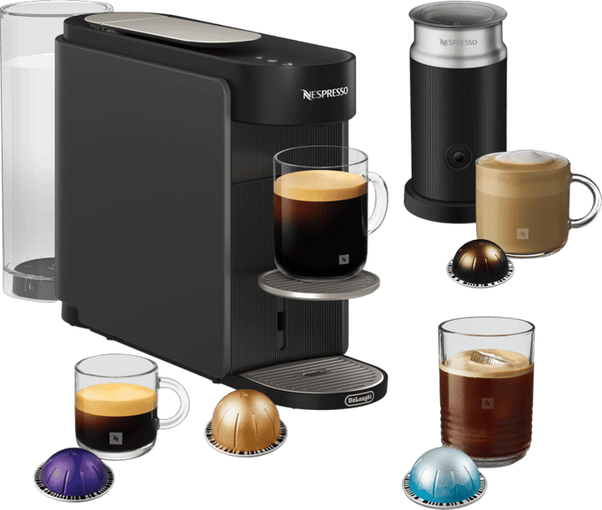 De'Longhi Nespresso ENV200GYAE Vertuo UP Antraciet + Aeroccino