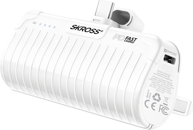 Skross RELOAD POWER STAND Powerbank 5000 mAh USB PD, Fast Charge Li-ion USB-A Wit