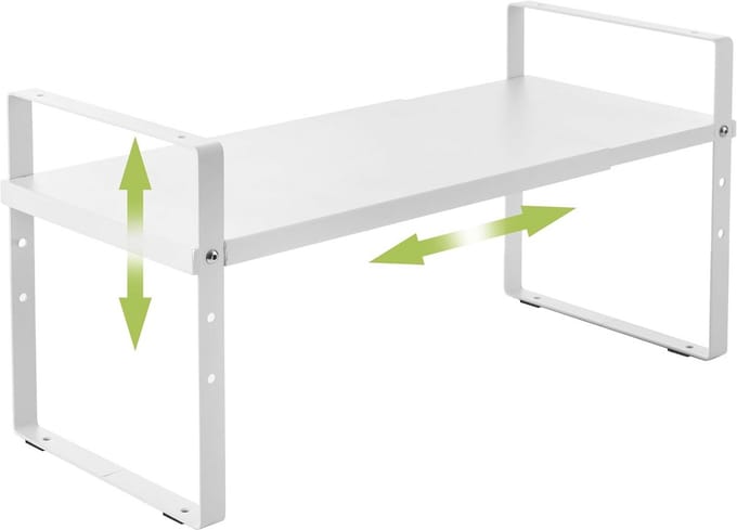 Uitbreidbaar en Stapelbaar Kastplank Organizer voor Keuken