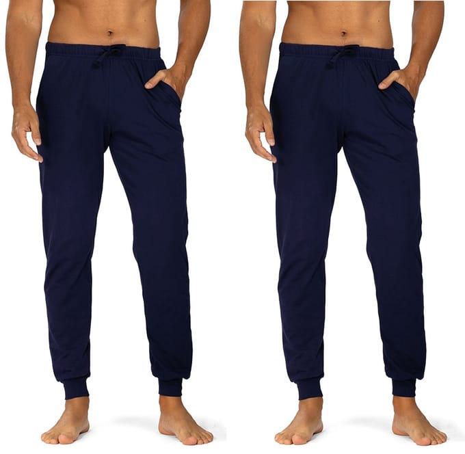 Outfitter - Heren pyjama broek - Donkerblauw - Duo pack - Maat M