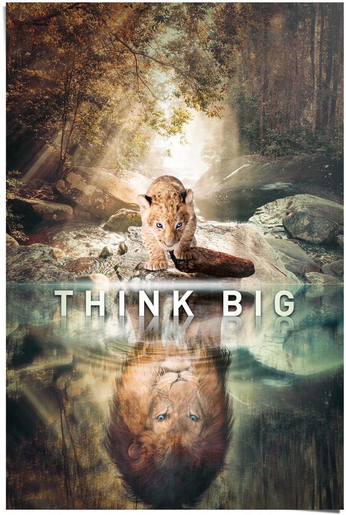 Poster Believe in yourself - 91,5 x 61 - Papier - REINDERS