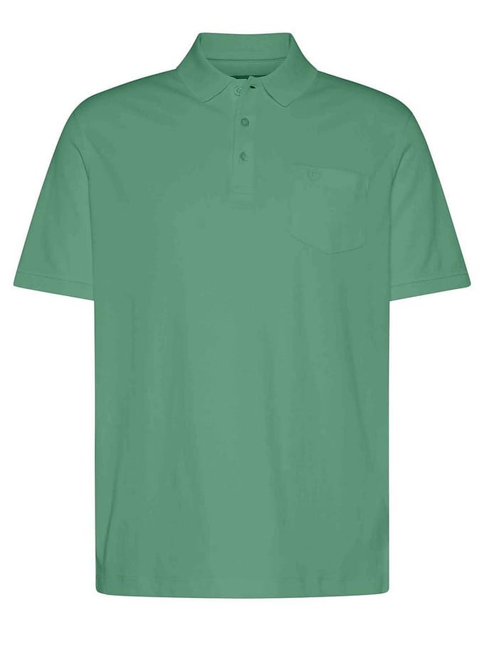 Poloshirt korte mouwen en borstzak Van Bugatti groen