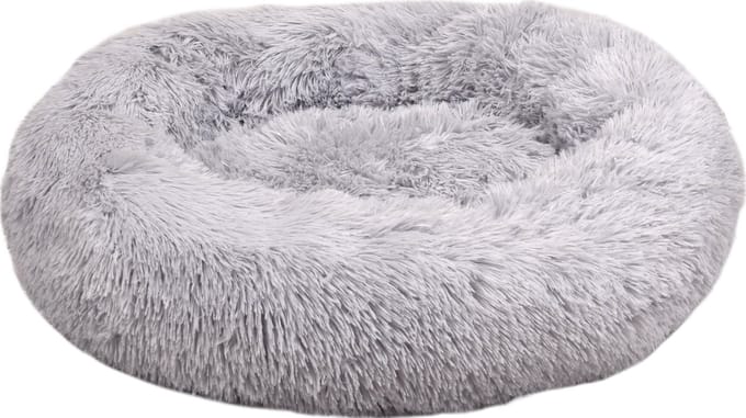 HONDENMAND DONUT ROND LICHTGRIJS 50CM
