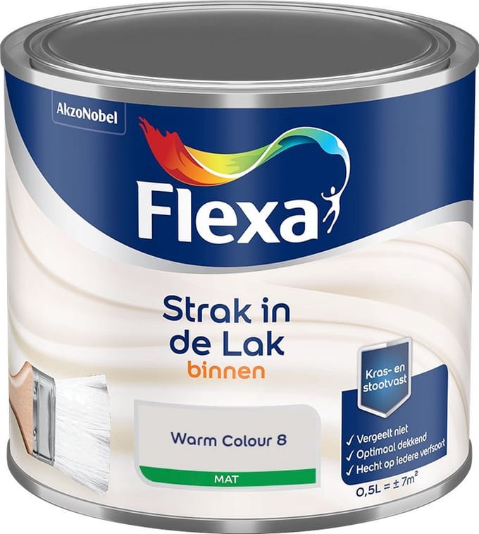 Flexa - Strak In De Lak Binnenlak Mat - Warm Colour 8 - Mengverf - 500 Ml