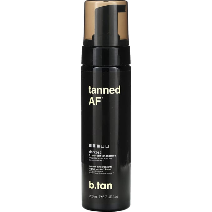 b.tan, Tanning AF, 1 Uur Zelfbruinende Mousse, Donkerste, 200 ml (6,7 fl oz) black